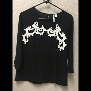 Francesca’s Moonlight Black Blouse size Medium